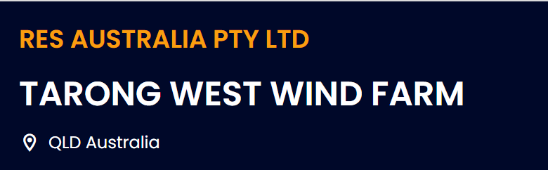 Tarong West Wind Farm Tenders